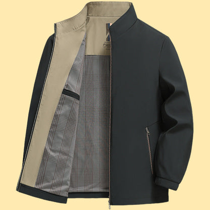 Herren Freizeitjacke Stehkragen Elegant Modern