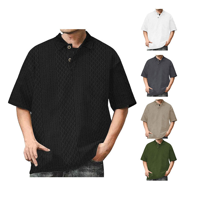 Herren Polohemd Modern Strukturiert Slim Fit