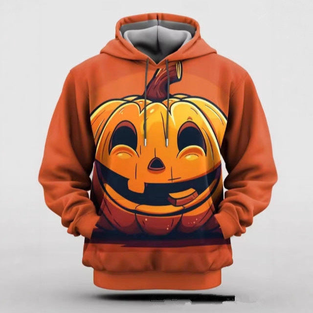 Herren Hoodie Halloween Motiv Gruselig Glitzernd - BerlinGlamour