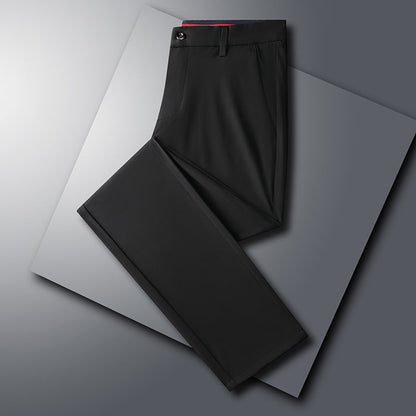 Herren Business-Hose Slim Fit Elastisch Grau