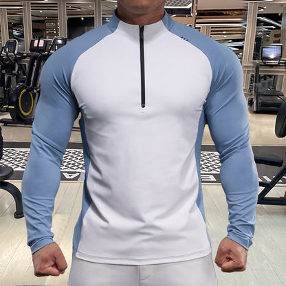 Herren Funktionsshirt Raglan Ärmel Half-Zip Sportlich
