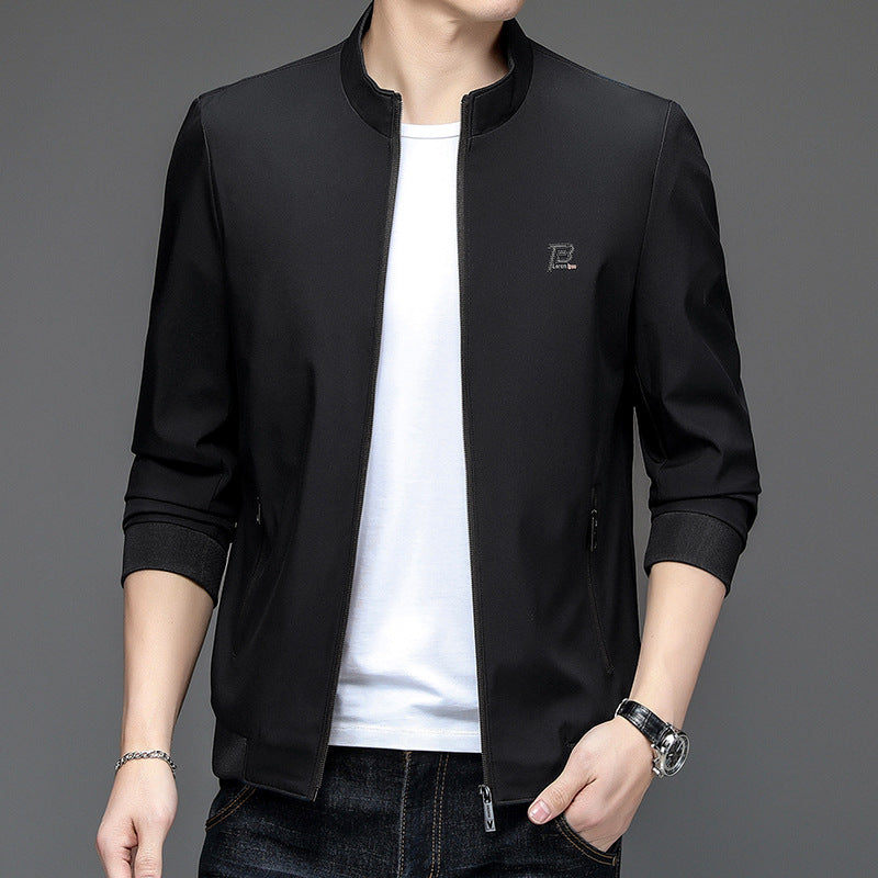 Herren Übergangsjacke Modern Reißverschluss Wasserabweisend