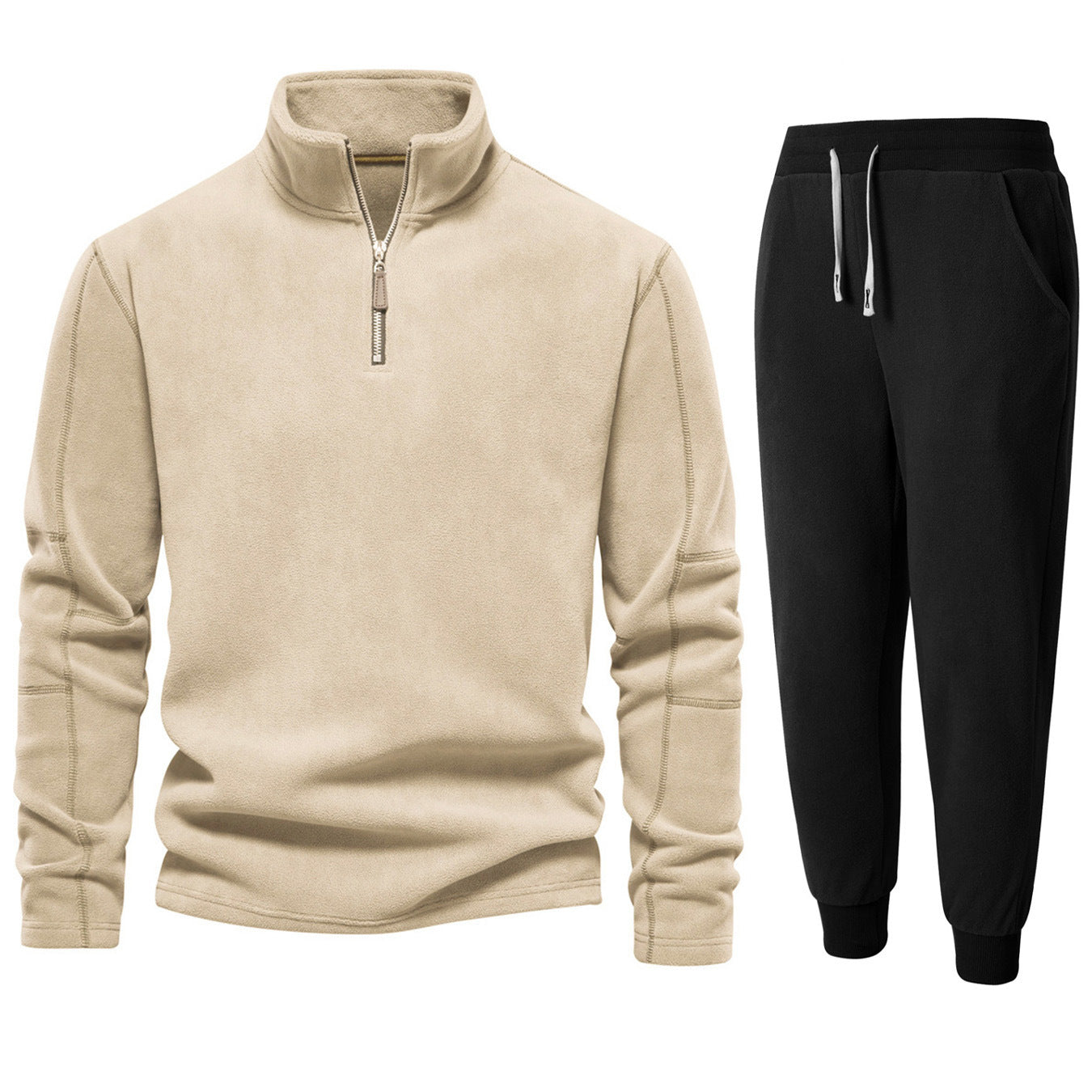 Herren Fleeceanzug Stehkragen Warm Bequem
