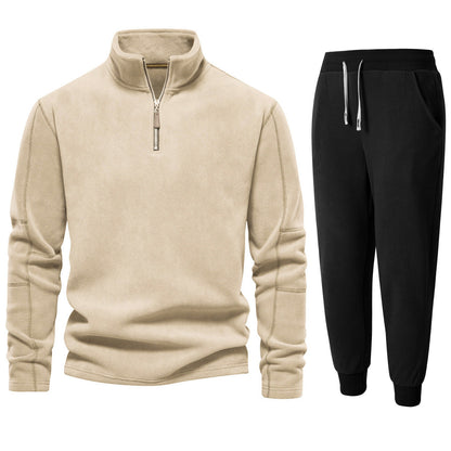 Herren Fleeceanzug Stehkragen Warm Bequem