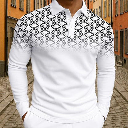 Herren Poloshirt Modern Trendig Graphisches Muster