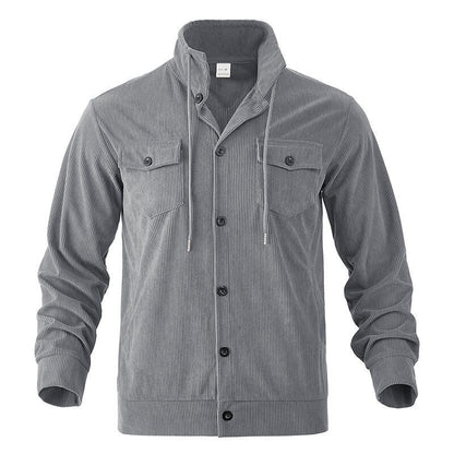 Herren Cordjacke Praktisch mit Brusttaschen und Kordelzug Modern