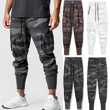 Herren Camo Joggerhosen Cargo Bequem Grün - BerlinGlamour
