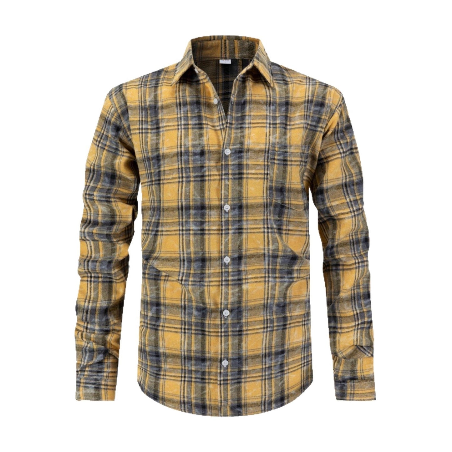 Herren Flanellhemd Karomuster Bequem Modern
