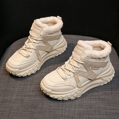 Damen Sport Sneaker Winter Warm Fleece Rutschfest