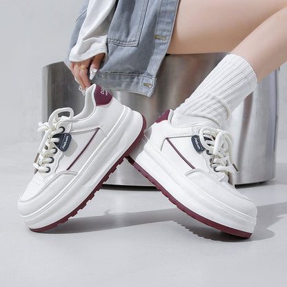 Damen Plateau Sneaker Sportlich Hochwertig Heidi