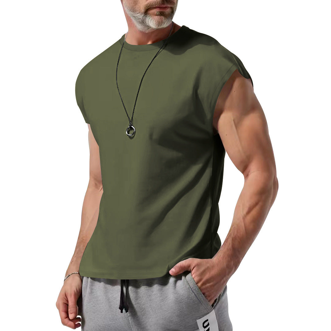 Herren T-Shirt Ärmellos Atmungsaktiv Baumwolle Berlin Style