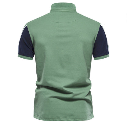Herren Polohemd Kontrast Ärmel Modern Berlin Style