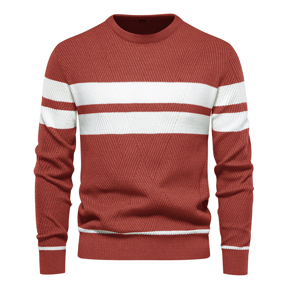 Herren Sweatshirt Streifenmuster Modern Sportlich