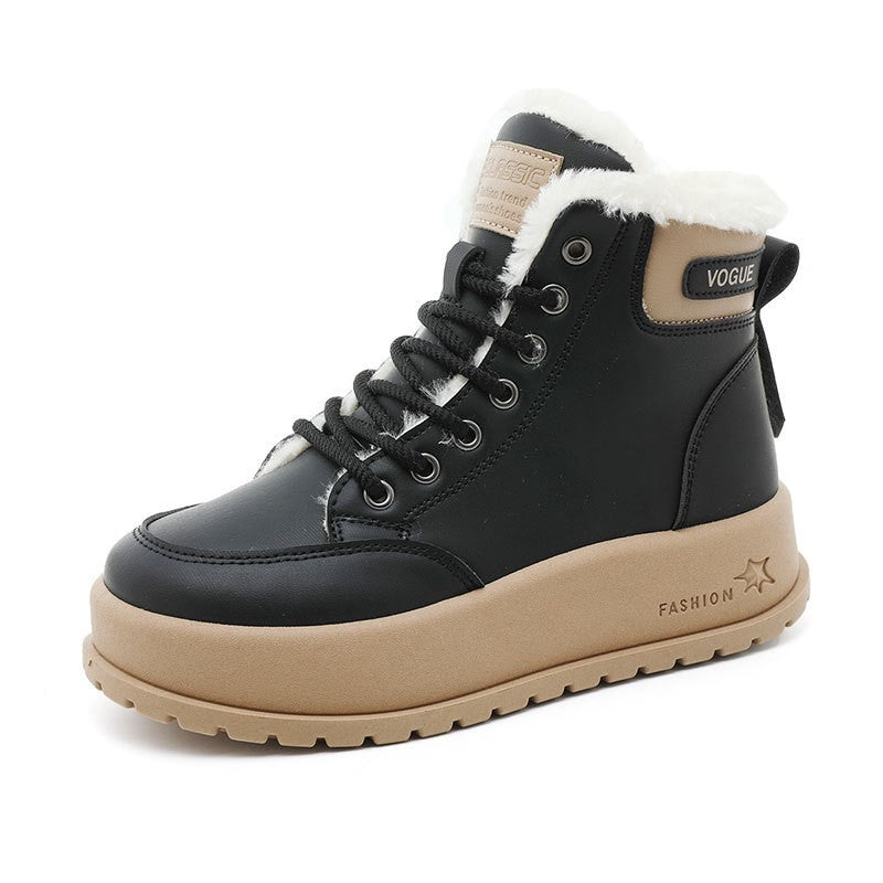 Damen Winterstiefel Schnürstiefel Warm Kuschelig - BerlinGlamour