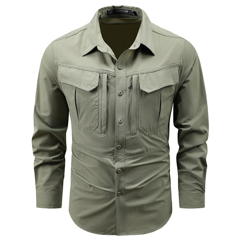 Funktionales Outdoor-Hemd Herren mit Taschen Sportlich