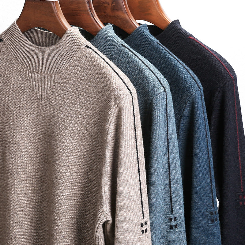 Herren Pullover Hochkragen Elegante Mode
