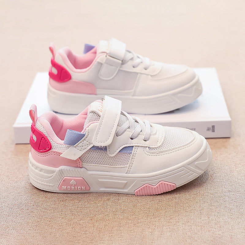 Damen Sneaker Atmungsaktiv Klett Schuhe Bequem