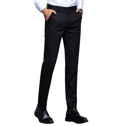 Herren Anzughose Slim Fit mit Taschen Elegant Schwarz