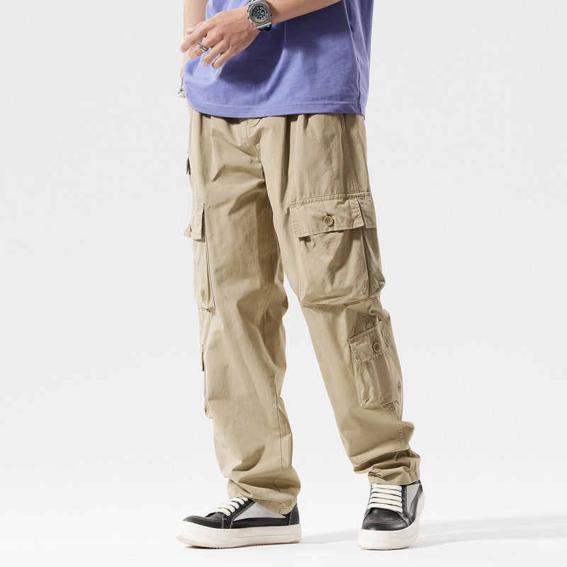 Herren Cargo-Hose Vieltaschen Elastischer Bund