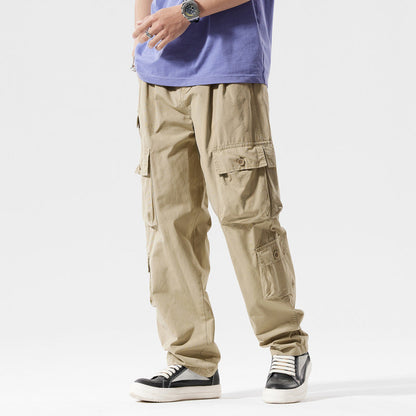 Herren Cargo-Hose Vieltaschen Elastischer Bund