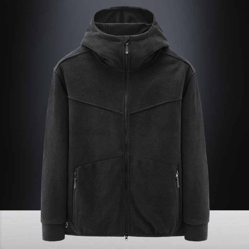 Herren Fleecejacke Warm mit Reißverschlusstaschen Sportlich