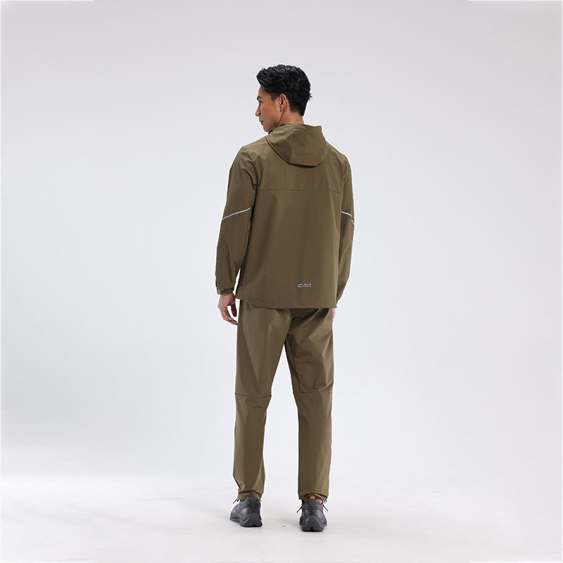 Herren Outdoor-Jacke Wasserdicht Mit Hose Funktionell