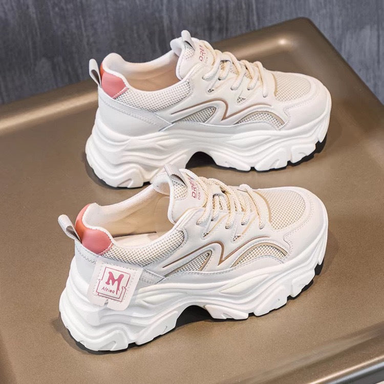 Damen Sneaker Chunky Sport Mesh Bequem atmungsaktiv