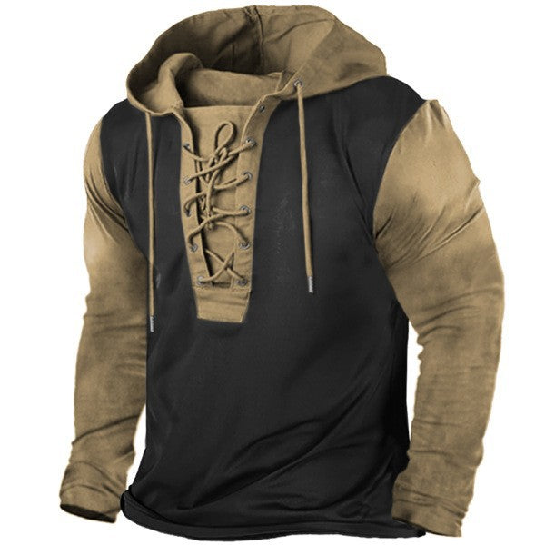 Herren-Kapuzenshirt mit innovativem Schnürdesign und lässigem Schnitt Berlin-Glamour