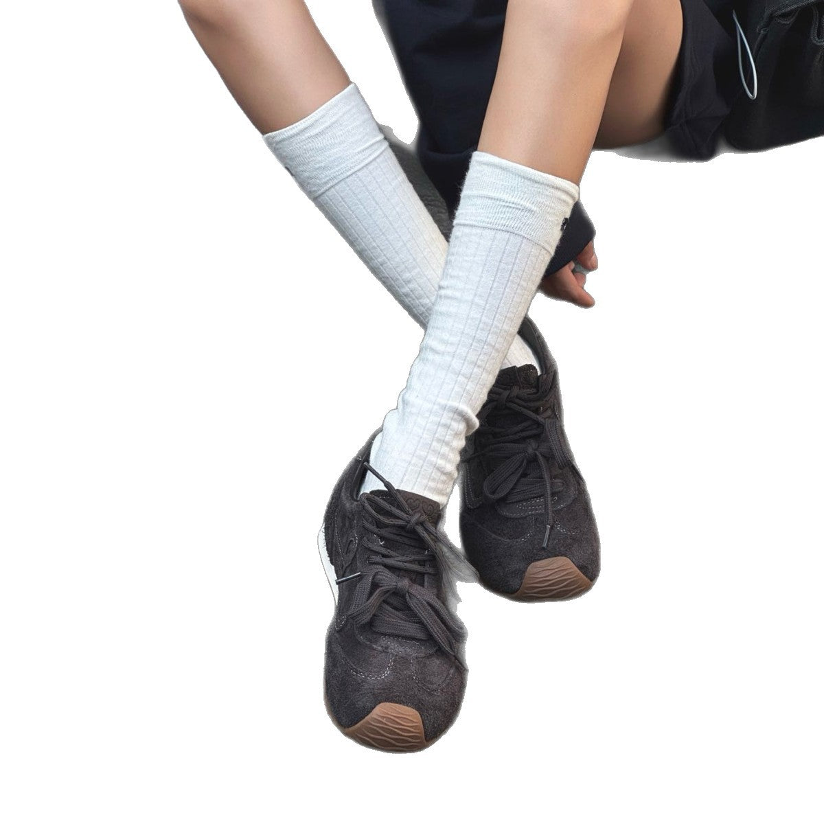 Damen Sneaker Wildleder Schnürsenkel Modisch