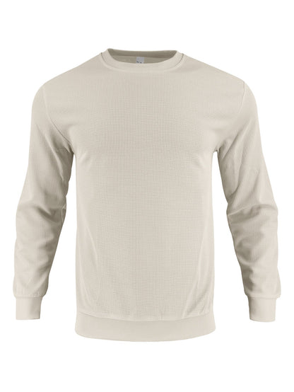 Herren Sweatshirt Modern Rundhals elastisch Schwarz