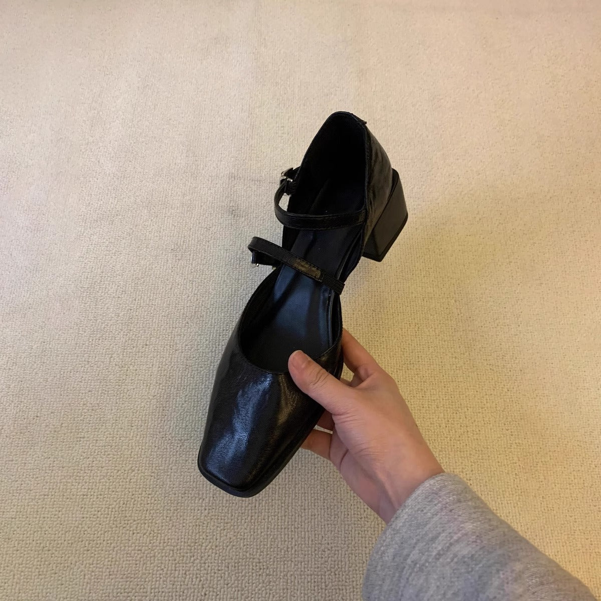 Damen Slingback Ballerinas Elegante Lederschuhe Verstellbar