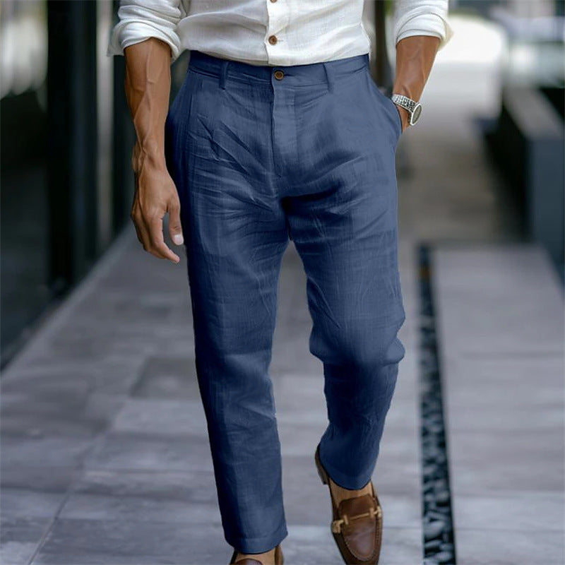 Herren Anzughose Slim Fit Hochwertig Schwarze Elegant