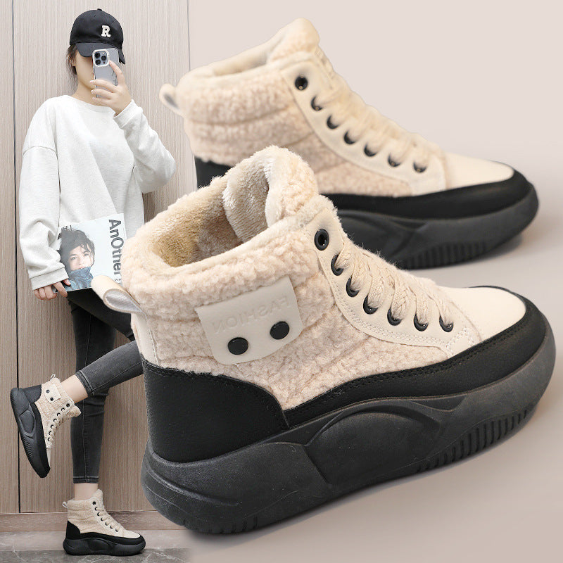 Damen Sneaker High-Top Isoliert Rutschfest Winter - BerlinGlamour