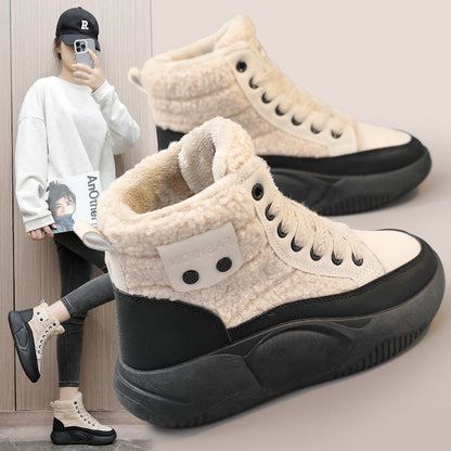 Damen Sneaker High-Top Isoliert Rutschfest Winter - BerlinGlamour