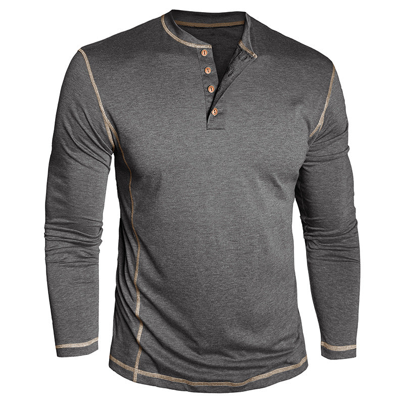 Elegantes Herren Langarmshirt mit Knöpfen Modern
