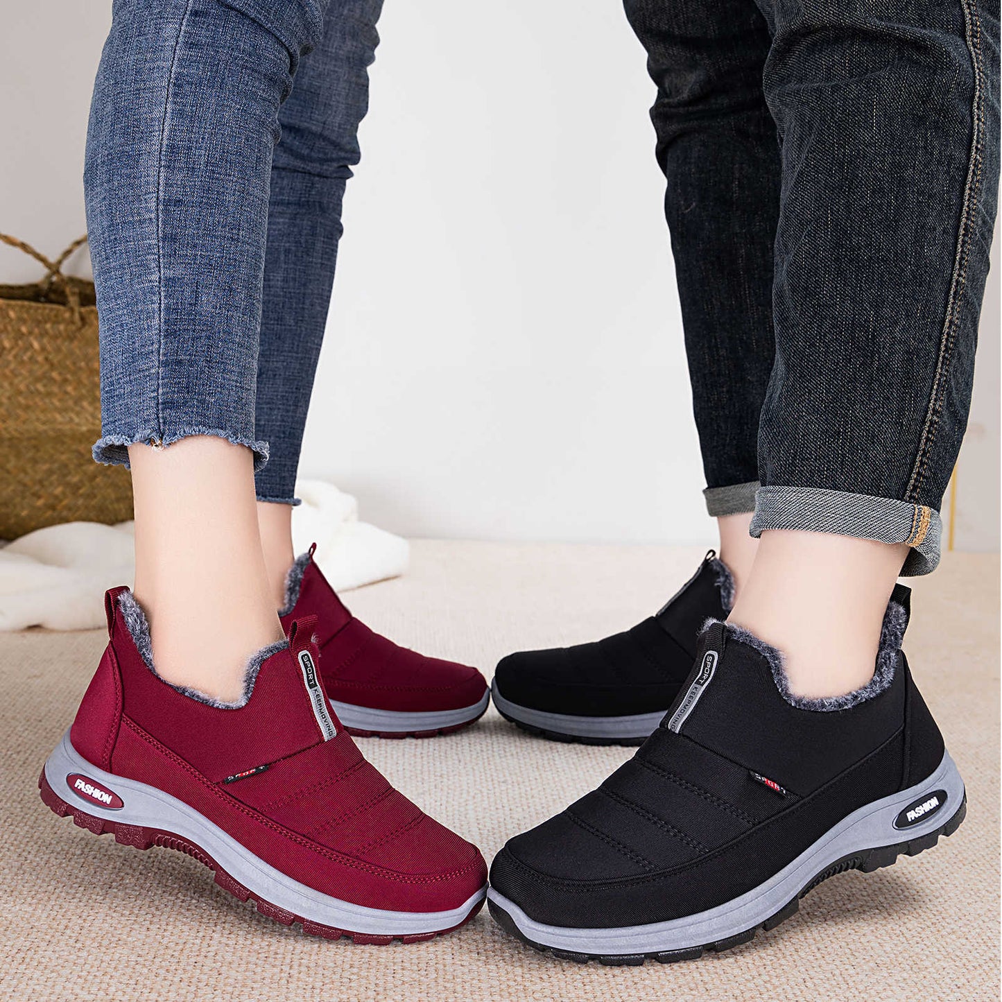 Damen Winterstiefel Warm Isoliert Komfortschuhe