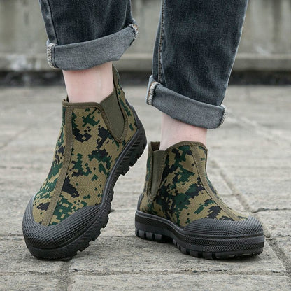 Damen Gummistiefel Robust Rutschfest Camouflage
