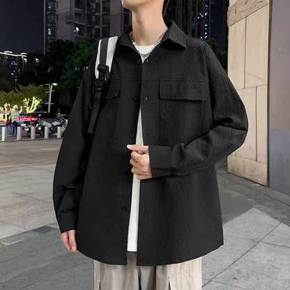 Herren Hemdjacke Lässig mit Taschen Utility Style