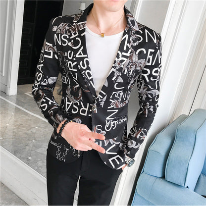 Herren Blazer Modern mit auffälligem Muster