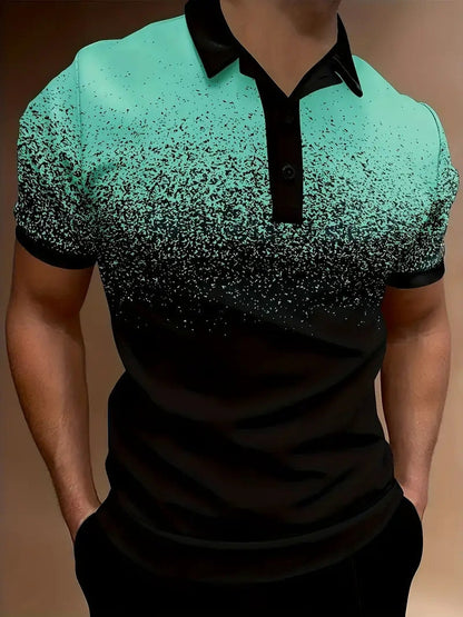 Herren Poloshirt Farbverlauf Modern Berlin Style