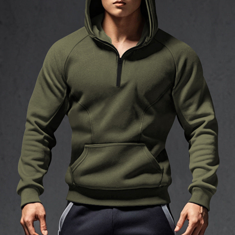 Herren Kapuzenpullover Reißverschluss Taschen Modern - BerlinGlamour