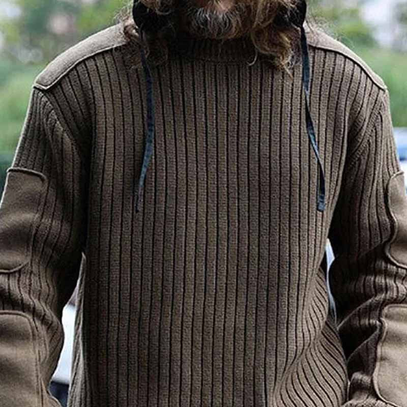 Herren Strickpullover Kapuzenpullover Strukturstoff Modern