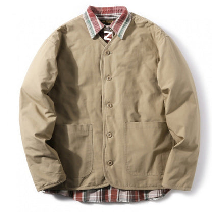 Herren Steppjacke Warm mit Kragen und Weichem Innenfutter