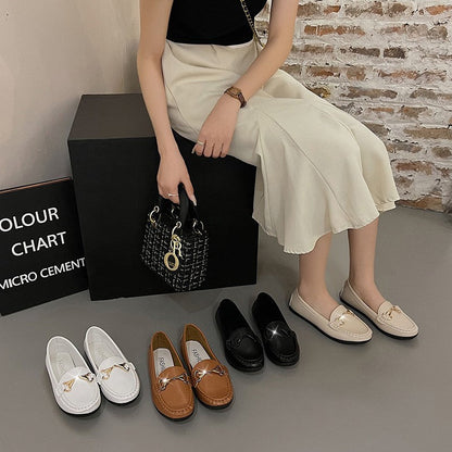 Damen Mokassin Slipper Gold Akzente Modern