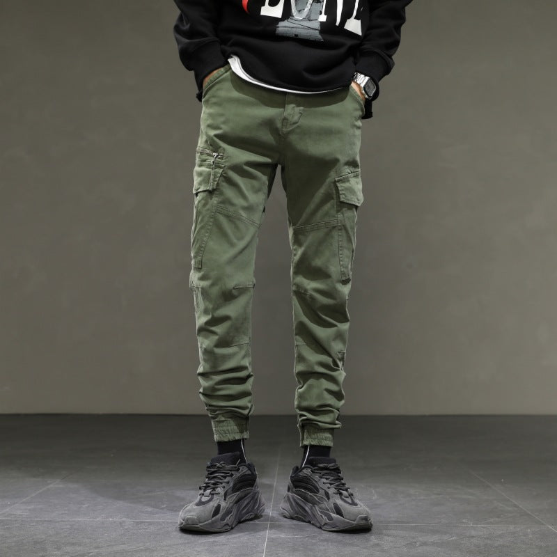 Herren Cargohose Modern Elastisch Bequem Mit Taschen - BerlinGlamour