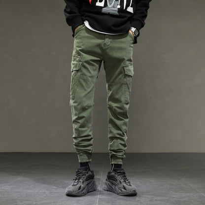 Herren Cargohose Modern Elastisch Bequem Mit Taschen - BerlinGlamour