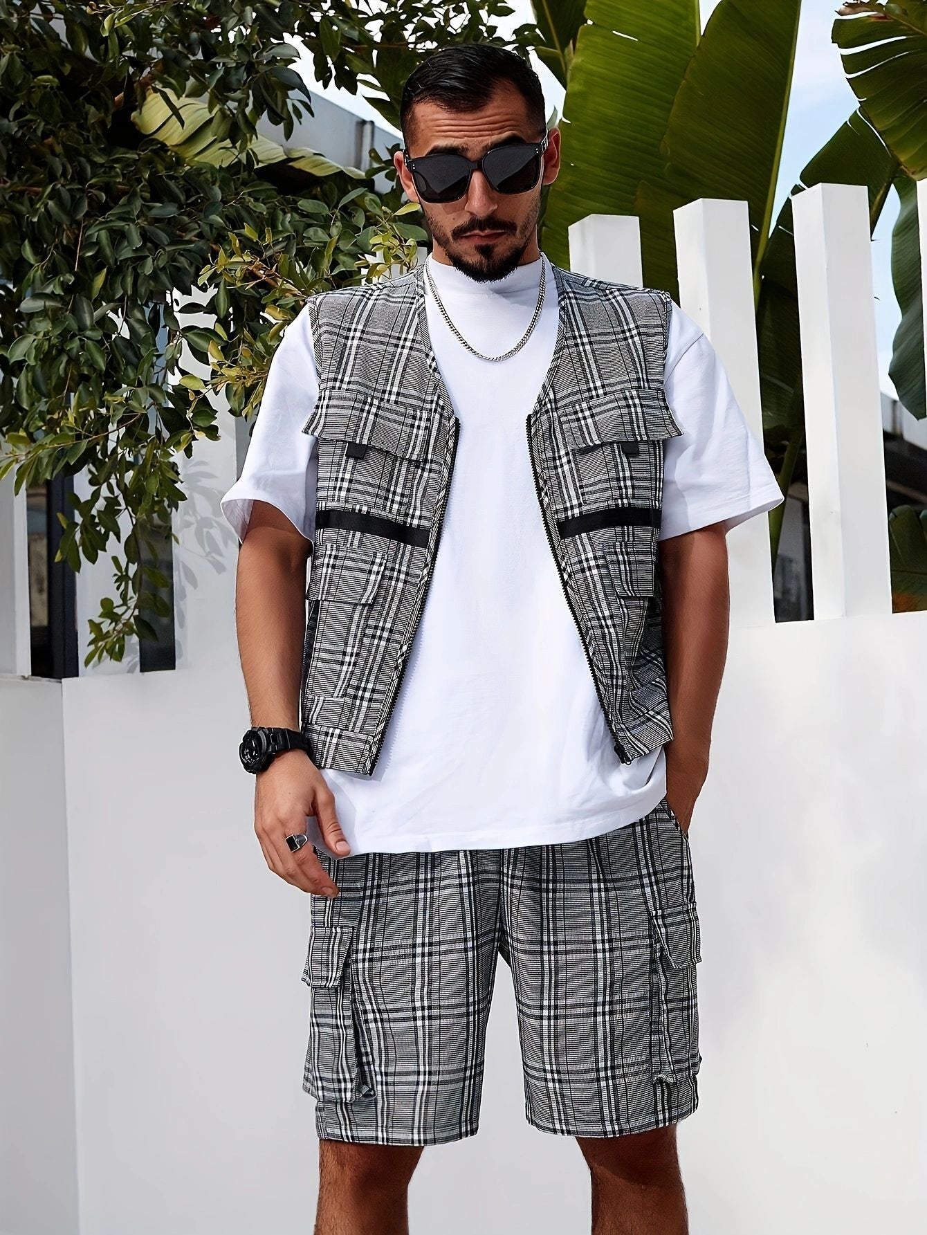 Herren Weste Funktionell mit vielen Taschen Modern