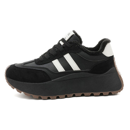 Damen Sneaker Plateau Weich Gefüttert Modern