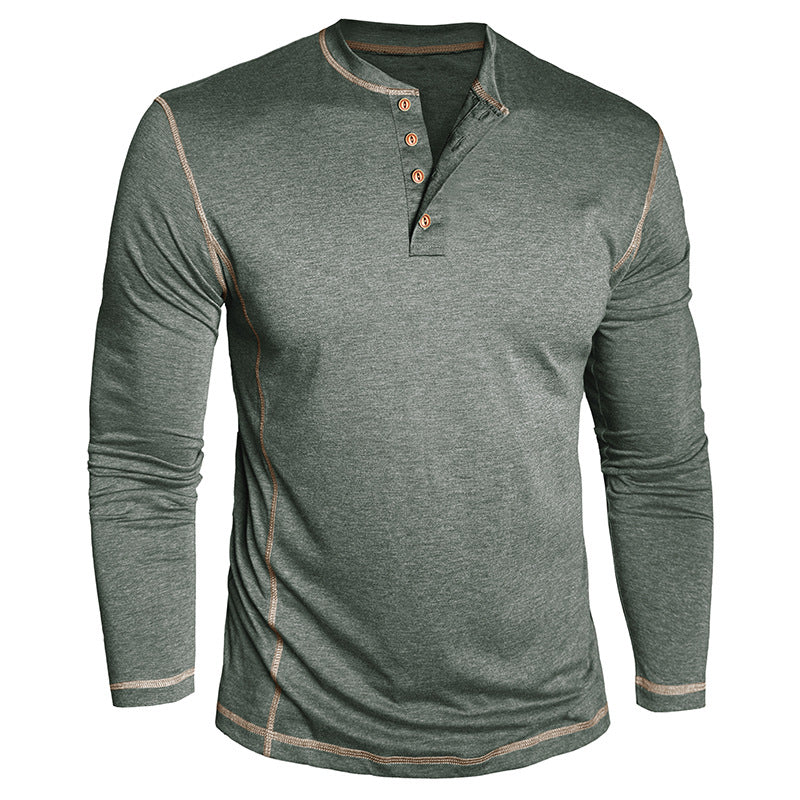 Elegantes Herren Langarmshirt mit Knöpfen Modern