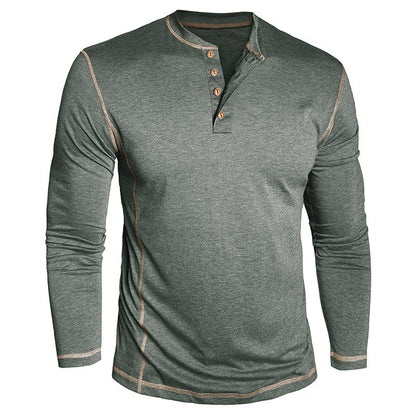 Elegantes Herren Langarmshirt mit Knöpfen Modern